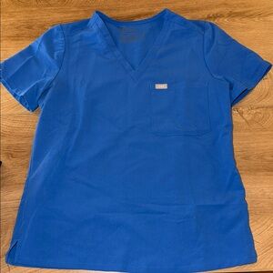Figs Catarina Royal Blue V-Neck Scrub Top